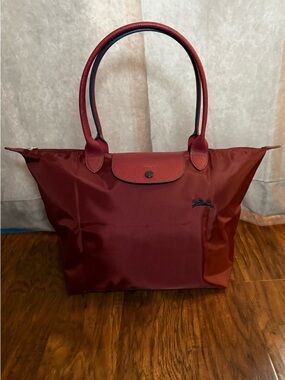 Longchamp Le Pliage  pomegranate Nylon Tote Bag